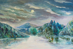 Северная ночь. 2012 г. 40х50.  Холст, акрил.